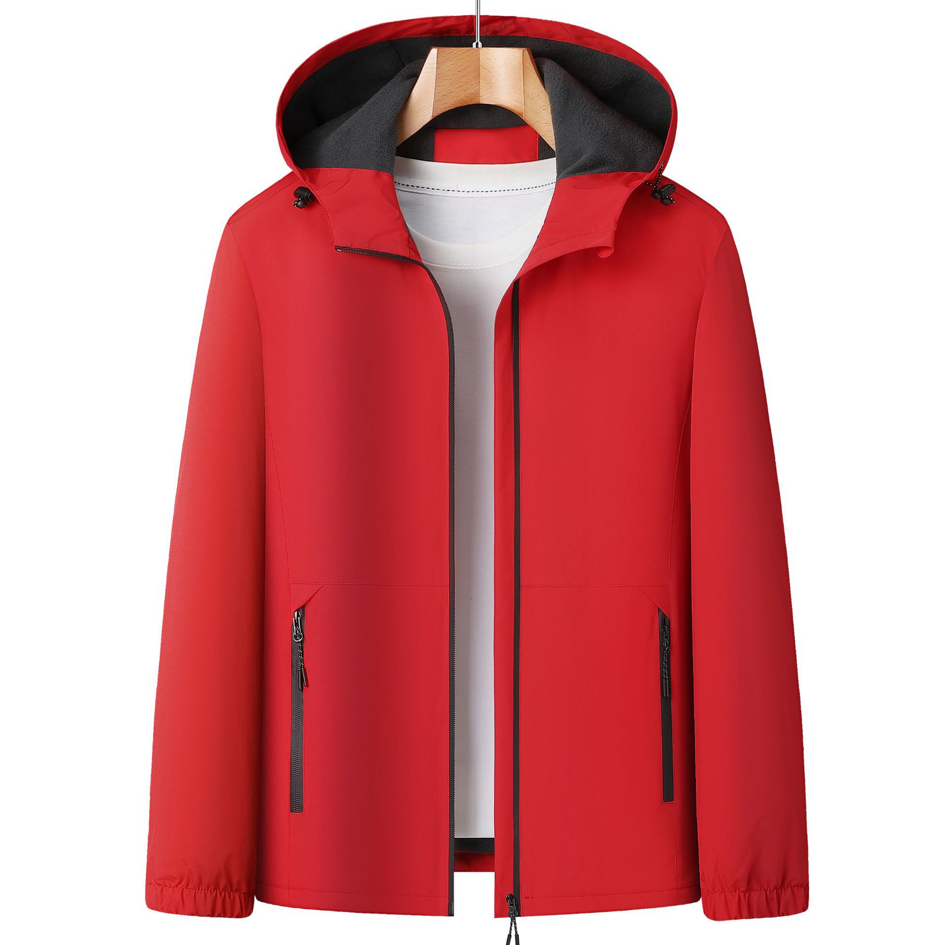 劳保衣服户外摇粒绒冲锋衣印制logo同款工作服外套防风防...